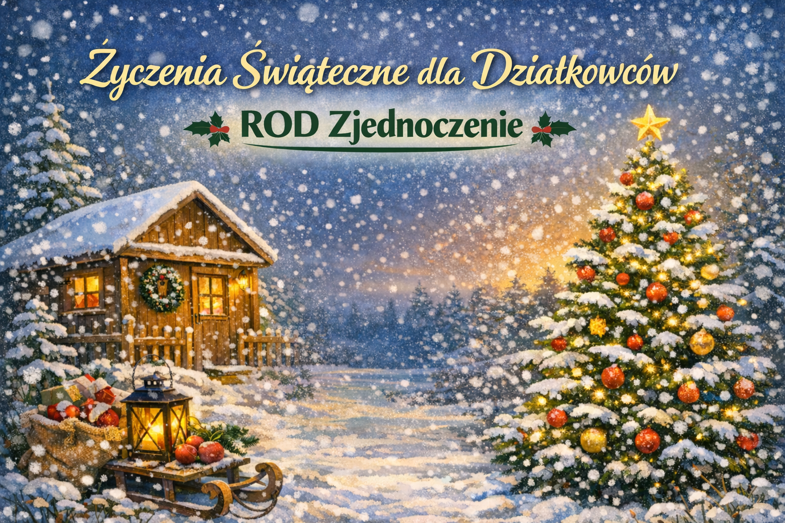 🎄 Życzenia Świąteczne dla Działkowców ROD „Zjednoczenie”